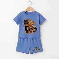 Burn The Road Motorcycle Suit for Boys Short Sleeve Jumbo G-2212