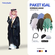 Makrologhy Kids - Igal Turban Package for Boys Ages 1-12 Years Premium Arabic Turban