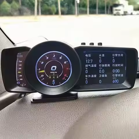 Car HUD Multi-Function Dashboard Head Up Display OBD2+GPS Smart Speedometer Auto Gauge Alarm System