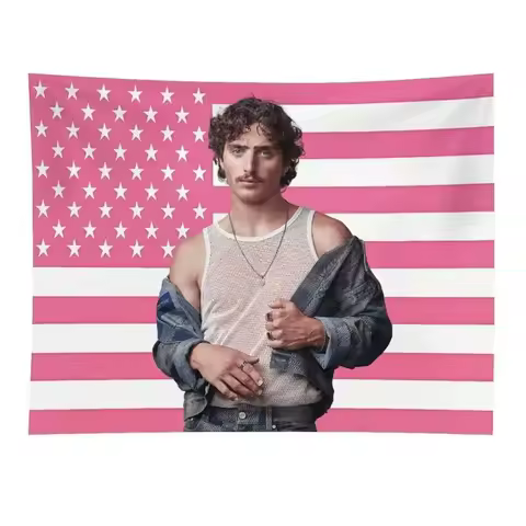 Benson Music Boone Flag Benson Boone Pink & White American Flag Tapestry Flaga Custom Flags for Bedr