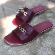 Moniq 06 Maroon Jolie Ashley Women's Flat Sandals