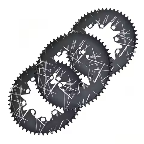 54T Oval Double BCD 110&130MM Chainring Folding Bike 56 58T Crankset Bicycle Chainwheel Sprocket