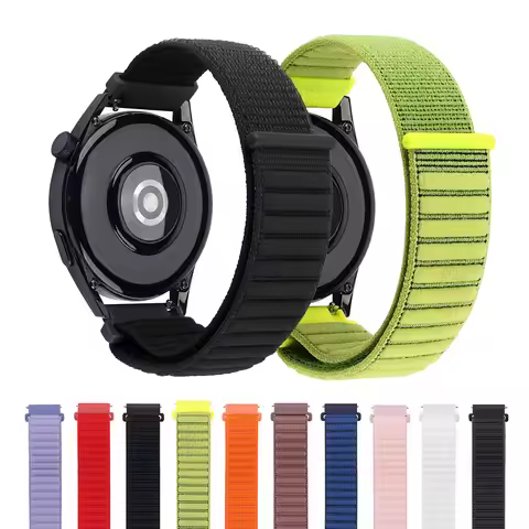 20mm Strap for Garmin Venu/SQ/SQ2/2 plus Nylon Loop Bracelet Correa for Garmin Forerunner 165 168 55