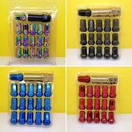 CHEAPEST  [READY STOCK] (16PCS)1.25mm/1.5MM (16PCS) BESI Sport Rim WHEEL NUT SPORT RIM NUT Tayar Nut
