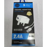 G5-003 High-Quality 2.4A USB Travel Charger UK Plug For IPhone Huawei HTC