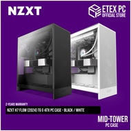 NZXT H7 Flow (2024) TG E-ATX PC Case - Black / White