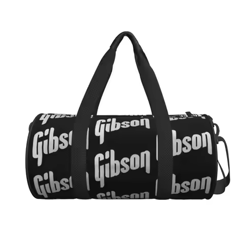 Gibson Music Logo Large Duffle Gym Bag Waterproof Duffle Travel Bags Handbags Fitness bag
