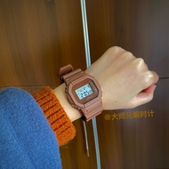 Japan New Style Casio Casio Casio G Shock Red Brown Rock Small Square Watch Couple Sports Wrist Watc