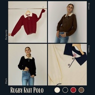 ALTER&BEYOND RUGBY Knit Polo เสื้อโปโลแขนยาวผ้านิต