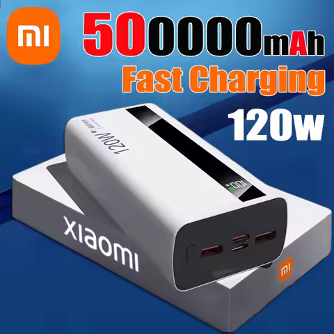 Xiaomi 500000mAh High Capacity PowerBank 120W Super Fast Charging Portable External Battery Powerban
