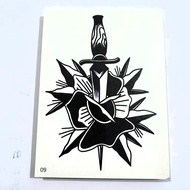 Seni Tato Temporer Temporary Tattoo UNIK Seri HL - Tato Punggung Tangan Dada Lengan Anti Air Tato te