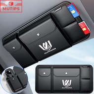 Toyota Alphard Car Sun Visor Storage Bag Multi Function Glasses Clip Sunshade Partition Organizer Fo