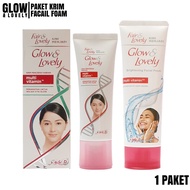 Paket Fair &amp; Lovely / Glow &amp; Lovely Krim 23gr + Facial Foam 50gr BPOM - 1paket