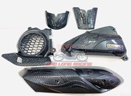 Combo 5 món CARBON gắn VISION 2021 2022 2023 pát pô+mỏ dè+quạt+pô e