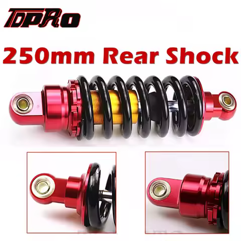 TDPRO 980LBS 9.8" 250mm Motorcycle Rear Shock Suspension Absorber Fit 50cc-160cc ATV Quad 4 Wheeler 
