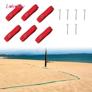 [Lohobby] 6pcs Beach Volleyball Lines Line Markers Red 800cm Long Supplies Portable Boundary Field F