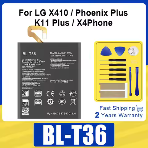 100% New high capacity BL-T36 Battery For LG X410/ Phoenix Plus/ K11 Plus/ X4Phone Replacement Bater