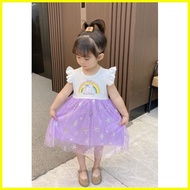 ● ◹ ♙ Kids Girl DRESS Princess Birthday Elsa Dress Clothes for 1 2 3 4 5 6 Years Old Kids Babies Gi