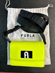 Furla 螢光綠迷你包包