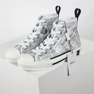 DANIEL ARSHAM x DIOR B23 Newspaper Print High-Top Sneakers - Black & White | Unisex