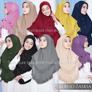 BERGO ZASKIA REMPEL 2 LAYER MUTIARA JILBAB INSTAN KEKINIAN HIJAB WANITA DAILY KERUDUNG IBU IBU MURAH