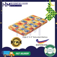 KM Furniture 3' X 4" Single Rebonded Mattress/ Tilam Bujang (Random Colour)