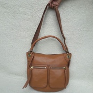Tas Selempang Wanita Shoulder Bag Fossil Coklat Kulit Asli Preloved