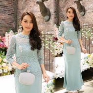 GBK ชุดออกงาน เสื้อลูกไม้ กระโปรง มี2สี รหัส 1010