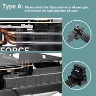 JOYJOM PCI-e 5.0 12VHPWR 16Pin Right Angle Adapter Female to Male Extension Cable, 16AWG 600W 12VHPW