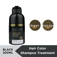 KAFEN Forest Herb Extract Hair Color Shampoo Treatment Black 200ml