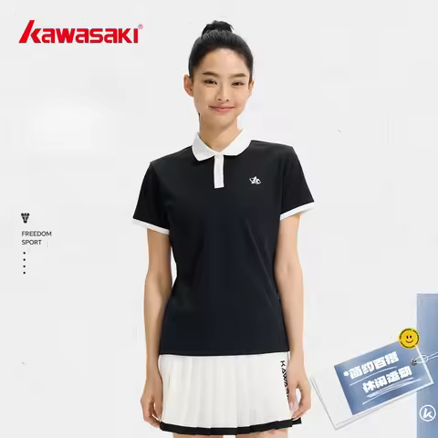 Kawasaki POLO shirt Women Summer Women's Polo Shirt Short Sleeve Summer Sports Badmintion Motorcycle