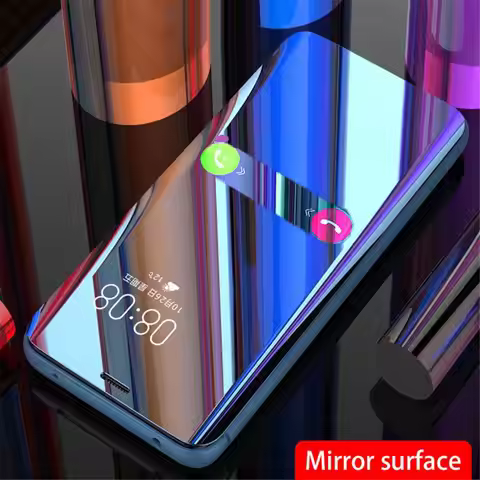 Luxury Mirror Flip Case For Samsung Galaxy M12 M22 M23 M32 M33 M52 M62 M53 5G Cover Coque Funda Carc