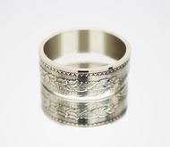 蒙古硬幣戒指 50 menge 1981 硬幣戒指男士硬幣戒指女士