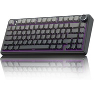 AULA F75 Pro Mechanical Keyboard,75% Hot Swappable Custom Keyboard with Knob,RGB Backlit,Pre-lubed R