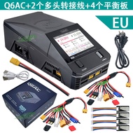 ชาร์จแบตเตอรี่ Q6AC ToolkitRC ช่อง 4 ชาร์จได้ 1-6S DC1000W AC400W XT60 15A ชาร์จได้ 4CH สำหรับรถบังค
