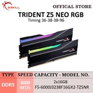 G.SKILL DDR5 TRIDENT Z5 NEO RGB AMD EXPO 6000MT/s Dual Channel | 2x16GB | 1.35V | 32-38-38-96 | F5-6000J3238F16GX2-TZ5NR [MM 4069]