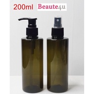 Beaute4u 60ml 100ml 200ml Dark Green PET Plastic Bottles Empty Cosmetic Containers,Cleansing//Hand S