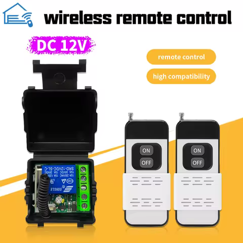 433Mhz Universal Wireless Remote Control Switch DC 12V 1CH Relay Receiver Module RF EV1527 Learning 