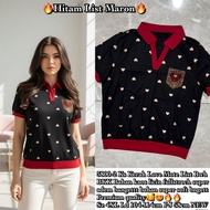 KATUN [TOP] 380-1 / 3800-2 1A LOVE LIST MOTE COLLAR T-SHIRT JUMBO COTTON TOKOMOI MA CHRISTMAS SINCIA