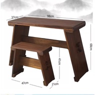 Guqin Table and Stool |Antique Guqin Table With Bench Solid Wood Paulownia Gu Qin Stand Resonance Bo