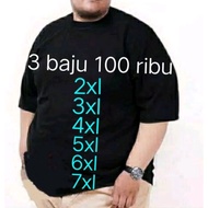 PLAIN OVERSIZE T-SHIRTS FOR MEN 2XL 3XL 4XL 5XL 6XL 7XL/ PACKAGE 3 PCS RANDOM COLOR