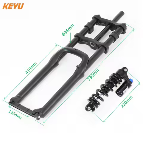 Enduro ebike or Fat ebike aluminum alloy double shoulder front fork and rear shock kit set