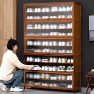 ◨ ▥ Mr.Bamboo Shoe Cabinet Bamboo Shoe Rack Shoe Organizer With Cover 40+Pairs of Shoes Storage