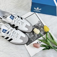 Adidas Originals Samba Men's Shoes Women's White Gray Black Caramel Sole German Training Retro Sampa
