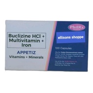 APPETIZ Buclizine HCI+Multivitamin+Iron 100 Capsules