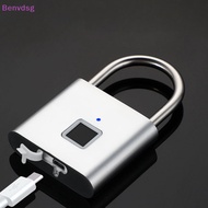 Benvdsg&gt; Smart Fingerprint Padlock Waterproof Biometric Fingerprint Keyless Door Lock USB Rechargeable Security Padlock For House Unlock well