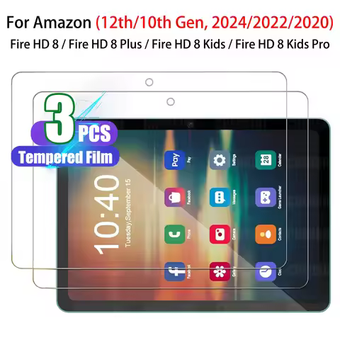 8.0" Screen Protector For Amazon Fire HD 8 (2024/2022/2020) / Fire HD 8 Plus / Fire HD 8 Kids / Fire