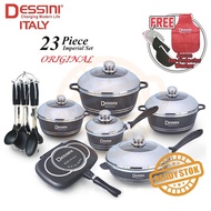 Italy Dessini 23 Pcs Non Stick Multifuntion Casserole Cookware Granite Cooking Set