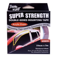 Steve & Leif Double Sided High Bond Automotive Acrylic Foam Tape (10mm x 3m/15mm x 3m/20mm x 3m)