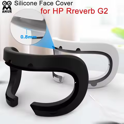AMVR For HP Rreverb G2 Face Cover Silicone Eye Mask Soft Comfortable Cushion Protective Cover VR Gla